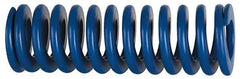Associated Spring Raymond - 63mm Hole Diam, 38mm Rod Diam, 10" Free Length, Blue Die Spring - 7448 N Max Deflection, 95mm Max Deflection, Medium Duty, Chromium Alloy Steel - Industrial Tool & Supply