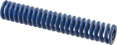 Associated Spring Raymond - 25mm Hole Diam, 12.5mm Rod Diam, 5-1/2" Free Length, Blue Die Spring - 1206.4 N Max Deflection, 52mm Max Deflection, Medium Duty, Chromium Alloy Steel - Industrial Tool & Supply
