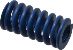 Associated Spring Raymond - 32mm Hole Diam, 16mm Rod Diam, 2-1/2" Free Length, Blue Die Spring - 2376 N Max Deflection, 24mm Max Deflection, Medium Duty, Chromium Alloy Steel - Industrial Tool & Supply