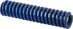 Associated Spring Raymond - 32mm Hole Diam, 16mm Rod Diam, 5-1/2" Free Length, Blue Die Spring - 2199.6001 N Max Deflection, 52mm Max Deflection, Medium Duty, Chromium Alloy Steel - Industrial Tool & Supply