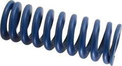 Associated Spring Raymond - 40mm Hole Diam, 20mm Rod Diam, 4" Free Length, Blue Die Spring - 3078 N Max Deflection, 38mm Max Deflection, Medium Duty, Chromium Alloy Steel - Industrial Tool & Supply