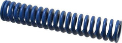 Associated Spring Raymond - 40mm Hole Diam, 20mm Rod Diam, 8" Free Length, Blue Die Spring - 2789.2 N Max Deflection, 76mm Max Deflection, Medium Duty, Chromium Alloy Steel - Industrial Tool & Supply
