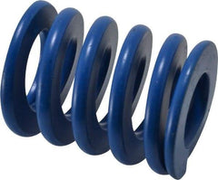 Associated Spring Raymond - 50mm Hole Diam, 25mm Rod Diam, 2-1/2" Free Length, Blue Die Spring - 5016 N Max Deflection, 24mm Max Deflection, Medium Duty, Chromium Alloy Steel - Industrial Tool & Supply
