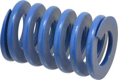Associated Spring Raymond - 50mm Hole Diam, 25mm Rod Diam, 3" Free Length, Blue Die Spring - 4704 N Max Deflection, 28mm Max Deflection, Medium Duty, Chromium Alloy Steel - Industrial Tool & Supply