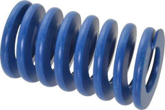 Associated Spring Raymond - 50mm Hole Diam, 25mm Rod Diam, 3-1/2" Free Length, Blue Die Spring - 4620 N Max Deflection, 33mm Max Deflection, Medium Duty, Chromium Alloy Steel - Industrial Tool & Supply