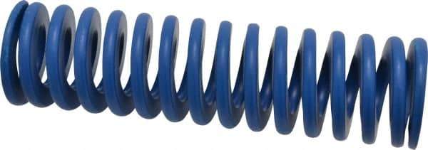Associated Spring Raymond - 50mm Hole Diam, 25mm Rod Diam, 7" Free Length, Blue Die Spring - 4656.5 N Max Deflection, 67mm Max Deflection, Medium Duty, Chromium Alloy Steel - Industrial Tool & Supply