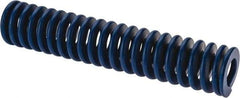 Associated Spring Raymond - 50mm Hole Diam, 25mm Rod Diam, 10" Free Length, Blue Die Spring - 4170.5 N Max Deflection, 95mm Max Deflection, Medium Duty, Chromium Alloy Steel - Industrial Tool & Supply