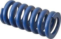 Associated Spring Raymond - 63mm Hole Diam, 38mm Rod Diam, 5" Free Length, Blue Die Spring - 8064 N Max Deflection, 48mm Max Deflection, Medium Duty, Chromium Alloy Steel - Industrial Tool & Supply