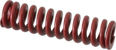 Associated Spring Raymond - 20mm Hole Diam, 10mm Rod Diam, 3" Free Length, Red Die Spring - 1373.1 N Max Deflection, 23mm Max Deflection, Strong Duty, Chromium Alloy Steel - Industrial Tool & Supply