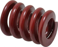 Associated Spring Raymond - 25mm Hole Diam, 12.5mm Rod Diam, 1-1/4" Free Length, Red Die Spring - 2851.2 N Max Deflection, 9.6mm Max Deflection, Strong Duty, Chromium Alloy Steel - Industrial Tool & Supply