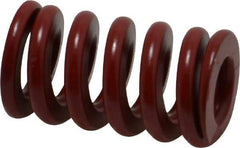 Associated Spring Raymond - 25mm Hole Diam, 12.5mm Rod Diam, 1-3/4" Free Length, Red Die Spring - 2431 N Max Deflection, 13mm Max Deflection, Strong Duty, Chromium Alloy Steel - Industrial Tool & Supply