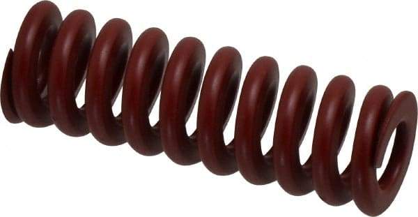 Associated Spring Raymond - 25mm Hole Diam, 12.5mm Rod Diam, 3" Free Length, Red Die Spring - 2277 N Max Deflection, 23mm Max Deflection, Strong Duty, Chromium Alloy Steel - Industrial Tool & Supply