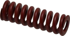 Associated Spring Raymond - 25mm Hole Diam, 12.5mm Rod Diam, 3" Free Length, Red Die Spring - 2277 N Max Deflection, 23mm Max Deflection, Strong Duty, Chromium Alloy Steel - Industrial Tool & Supply
