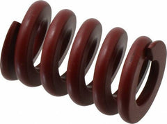 Associated Spring Raymond - 32mm Hole Diam, 16mm Rod Diam, 2" Free Length, Red Die Spring - 4080 N Max Deflection, 15mm Max Deflection, Strong Duty, Chromium Alloy Steel - Industrial Tool & Supply