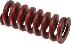 Associated Spring Raymond - 32mm Hole Diam, 16mm Rod Diam, 3" Free Length, Red Die Spring - 3956 N Max Deflection, 23mm Max Deflection, Strong Duty, Chromium Alloy Steel - Industrial Tool & Supply