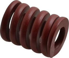 Associated Spring Raymond - 40mm Hole Diam, 20mm Rod Diam, 2" Free Length, Red Die Spring - 5250 N Max Deflection, 15mm Max Deflection, Strong Duty, Chromium Alloy Steel - Industrial Tool & Supply