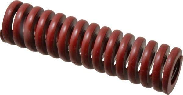 Associated Spring Raymond - 40mm Hole Diam, 20mm Rod Diam, 152mm Free Length, Red Die Spring - 4830 N Max Deflection, 46mm Max Deflection, Strong Duty, Chromium Alloy Steel - Industrial Tool & Supply