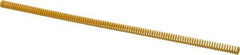 Associated Spring Raymond - 10mm Hole Diam, 5mm Rod Diam, 12" Free Length, Yellow Die Spring - 197.6 N Max Deflection, 76mm Max Deflection, Extra Strong, Chromium Alloy Steel - Industrial Tool & Supply