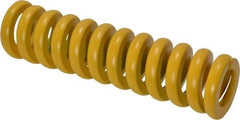 Associated Spring Raymond - 20mm Hole Diam, 10mm Rod Diam, 3" Free Length, Yellow Die Spring - 1552.3 N Max Deflection, 19mm Max Deflection, Extra Strong, Chromium Alloy Steel - Industrial Tool & Supply
