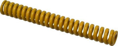 Associated Spring Raymond - 20mm Hole Diam, 10mm Rod Diam, 152mm Free Length, Yellow Die Spring - 1482 N Max Deflection, 38mm Max Deflection, Extra Strong, Chromium Alloy Steel - Industrial Tool & Supply