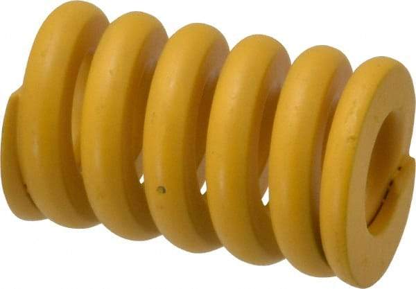 Associated Spring Raymond - 32mm Hole Diam, 16mm Rod Diam, 2" Free Length, Yellow Die Spring - 4589 N Max Deflection, 13mm Max Deflection, Extra Strong, Chromium Alloy Steel - Industrial Tool & Supply