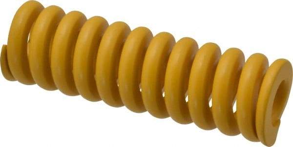 Associated Spring Raymond - 32mm Hole Diam, 16mm Rod Diam, 4" Free Length, Yellow Die Spring - 4030 N Max Deflection, 26mm Max Deflection, Extra Strong, Chromium Alloy Steel - Industrial Tool & Supply