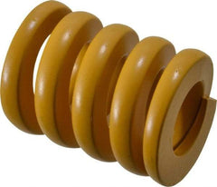Associated Spring Raymond - 50mm Hole Diam, 25mm Rod Diam, 3" Free Length, Yellow Die Spring - 11344 N Max Deflection, 16mm Max Deflection, Extra Strong, Chromium Alloy Steel - Industrial Tool & Supply