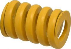 Associated Spring Raymond - 50mm Hole Diam, 25mm Rod Diam, 3-1/2" Free Length, Yellow Die Spring - 10868 N Max Deflection, 19mm Max Deflection, Extra Strong, Chromium Alloy Steel - Industrial Tool & Supply