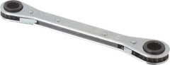 Proto - 11mm x 12mm 12 Point Reversible Ratcheting Box Wrench - Double End, 1-5/8" Head Diam x 1/2" Head Thickness, 6" OAL, Steel, Chrome Finish - Industrial Tool & Supply