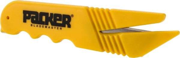 ICT - Fixed Safety Cutter - 1-1/2" Blade, Yellow ABS Handle, 1 Blade Included - Industrial Tool & Supply