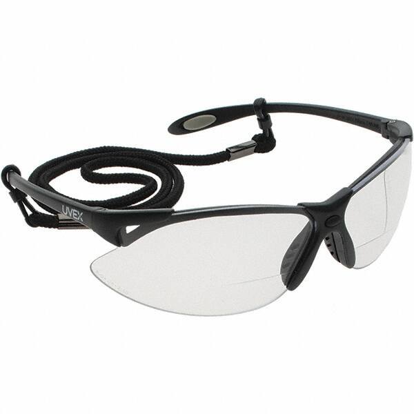 North - Safety Glasses - 2.5 A952 BLK/GRY UVEX SAFETY GLASSES - Industrial Tool & Supply
