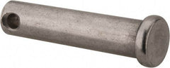 Made in USA - 3/8" Pin Diam, 1-5/8" OAL, Standard Clevis Pin - 5/32" Hole, 1-15/32" Usable Length, Uncoated Stainless Steel - Industrial Tool & Supply