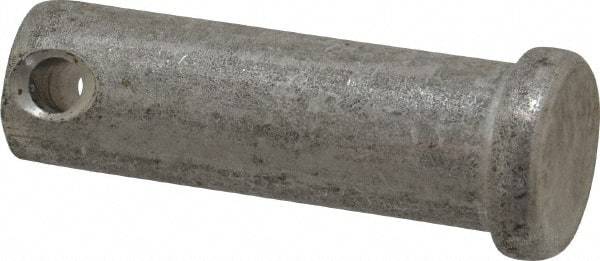 Made in USA - 1/2" Pin Diam, 1-1/2" OAL, Standard Clevis Pin - 5/32" Hole, 1-11/32" Usable Length, Uncoated Stainless Steel - Industrial Tool & Supply