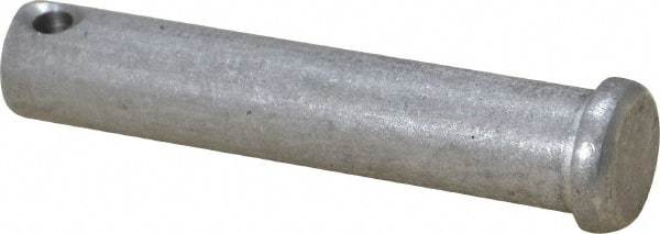 Made in USA - 1/2" Pin Diam, 2-1/2" OAL, Standard Clevis Pin - 5/32" Hole, 2-11/32" Usable Length, Uncoated Stainless Steel - Industrial Tool & Supply