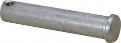 Made in USA - 1/2" Pin Diam, 2-1/2" OAL, Standard Clevis Pin - 5/32" Hole, 2-11/32" Usable Length, Uncoated Stainless Steel - Industrial Tool & Supply