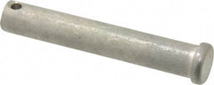 Made in USA - 1/2" Pin Diam, 3" OAL, Standard Clevis Pin - 5/32" Hole, 2-27/32" Usable Length, Uncoated Stainless Steel - Industrial Tool & Supply