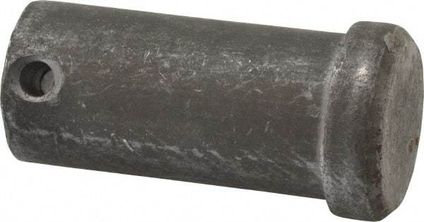 Made in USA - 1" Pin Diam, 2" OAL, Standard Clevis Pin - 13/64" Hole, 1-51/64" Usable Length, Uncoated Steel - Industrial Tool & Supply