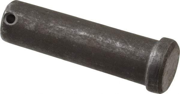 Made in USA - 1" Pin Diam, 3-1/2" OAL, Standard Clevis Pin - 13/64" Hole, 3-19/64" Usable Length, Uncoated Steel - Industrial Tool & Supply