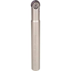Iscar - 5/8" Cut Diam, 1" Shank Diam, 6.7" OAL, Indexable Ball Nose End Mill - 2.4" Head Length, Straight Shank, HCM D.62 Toolholder, HBF-QF, HBR-QF, HCD-QF, HCR Insert - Industrial Tool & Supply