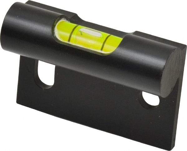 Geier & Bluhm, Inc. - 1-1/2 Inch Long, Vertical, Brass Tubular and Pocket Level - 0.1 Inch Sensitivity, 1-3/32 Inch High/Diameter, Black Lacquer, 1 Vial - Industrial Tool & Supply