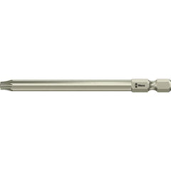 Wera - 1/4" Tamper Proof Torx Bit - 1/4" Drive, 89mm OAL - Industrial Tool & Supply
