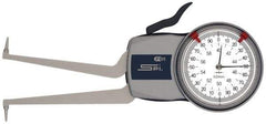SPI - 40 to 60mm Inside Dial Caliper Gage - 0.01mm Graduation, 0.03mm Accuracy, 85mm Leg Length, 8.3mm Deep x 1.2mm Wide Groove, Ball Contact Points - Industrial Tool & Supply