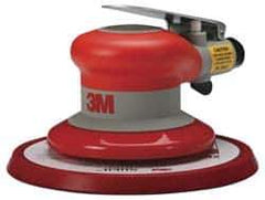 3M - 12,000 OPM, 17 CFM Air Consumption, 90 psi Air Pressure, Palm Air Orbital Sander - Round Pad, 3/8" Inlet - Industrial Tool & Supply