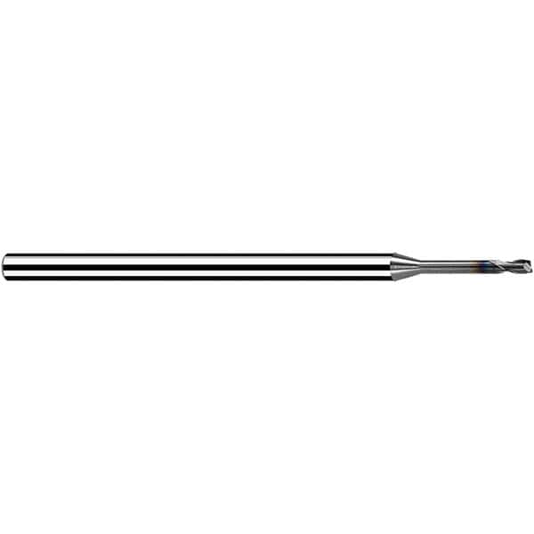 Fraisa - 1mm, 1.2mm LOC, 50mm OAL, 2 Flute Solid Carbide Square End Mill - Industrial Tool & Supply