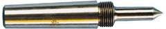 Riten - 1/2" Head Diam, Carbide-Tipped Steel Long Point Solid Dead Center - 3MT Morse Taper, 1/2" Point Diam, 2" Point Length, 2-5/8" OAL - Industrial Tool & Supply
