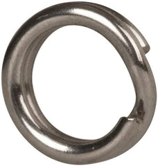 Made in USA - 0.15" ID, 0.22" OD, 0.054" Thick, Split Ring - Grade 2 Spring Steel, Zinc-Plated Finish - Industrial Tool & Supply