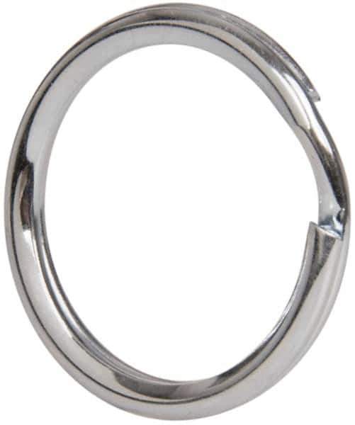 Made in USA - 0.802" ID, 0.97" OD, 0.11" Thick, Split Ring - Grade 2 Spring Steel, Zinc-Plated Finish - Industrial Tool & Supply