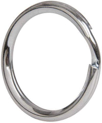 Made in USA - 0.802" ID, 0.97" OD, 0.11" Thick, Split Ring - Grade 2 Spring Steel, Zinc-Plated Finish - Industrial Tool & Supply