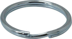 Made in USA - 1.264" ID, 1.48" OD, 0.142" Thick, Split Ring - Grade 2 Spring Steel, Zinc-Plated Finish - Industrial Tool & Supply
