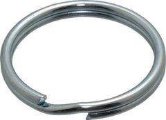 Made in USA - 1.396" ID, 1.64" OD, 0.168" Thick, Split Ring - Grade 2 Spring Steel, Zinc-Plated Finish - Industrial Tool & Supply